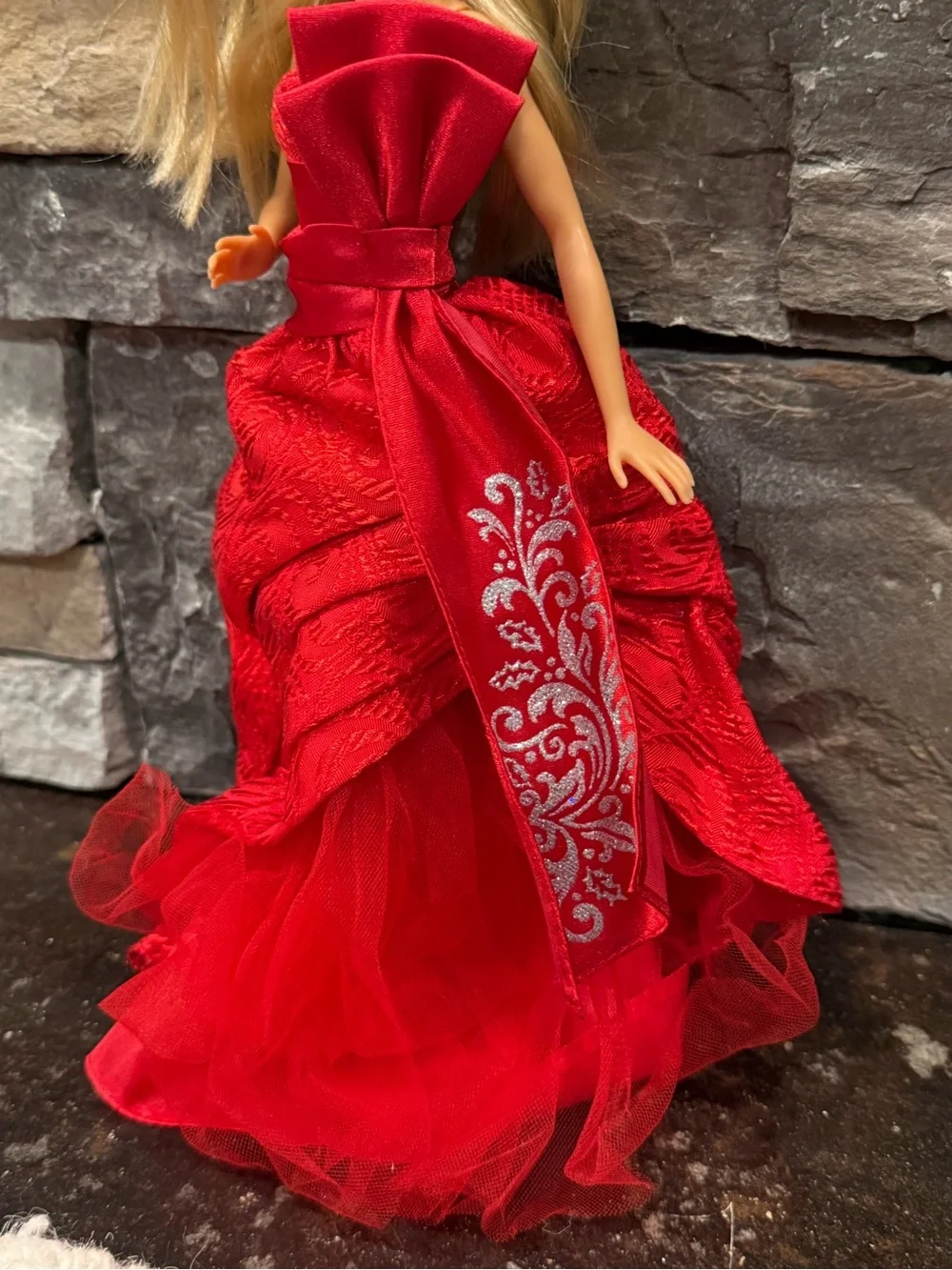 Barbie skipper size red formal holiday dress